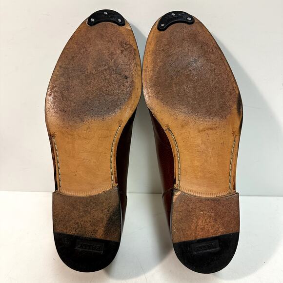 EXCELLENT Bally Romeo Derby Scotch Grain Brown Made in Italy 10 EEE